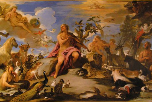 Orfeo tocando entre los animales, de Luca Giordano